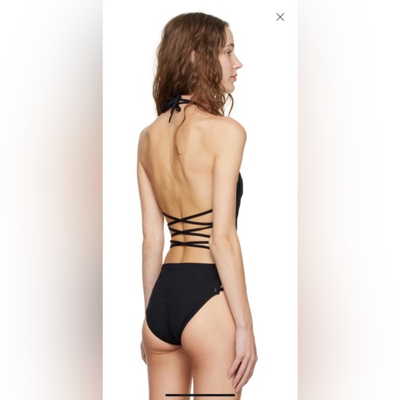 Balenciaga Laced Up One-Piece Swimsuit, Black, Medium, $650 - Picture 6 of 14